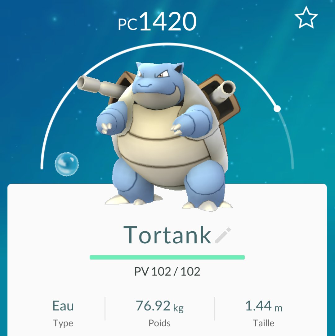 DomWolves's tweet image. Tortank l'évolution de Carabaffe ==&amp;gt; Carapuce #pokemongo @PokemonGoCollec