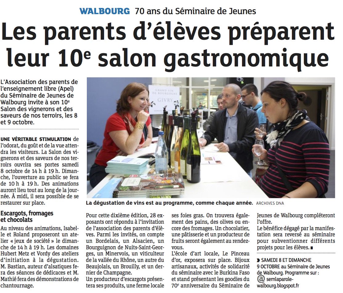 VinsHubertMetz's tweet photo. Salon des Vins à Walbourg ce week-end! Venez déguster #DrinkAlsace #Walbourg #salondesvins #Alsace #sortie #weekend #gastronomie https://t.co/rrIsDyOq7f