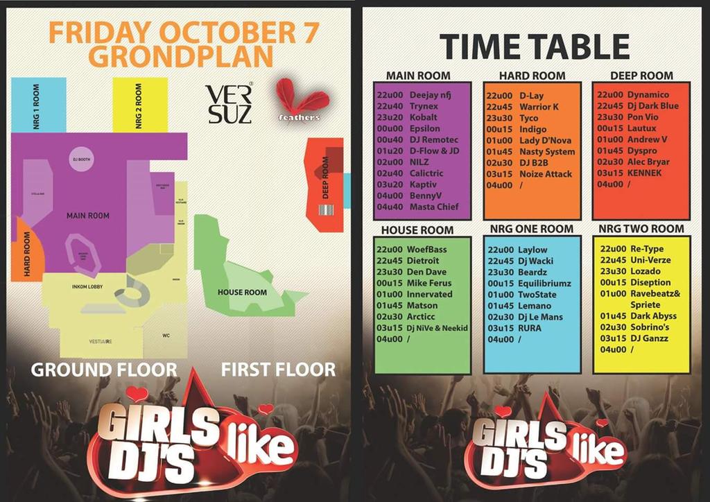 mikeferus's tweet image. Time Table + Floor Plan for tonight, see soon in the "Patron Room"! 🙃
