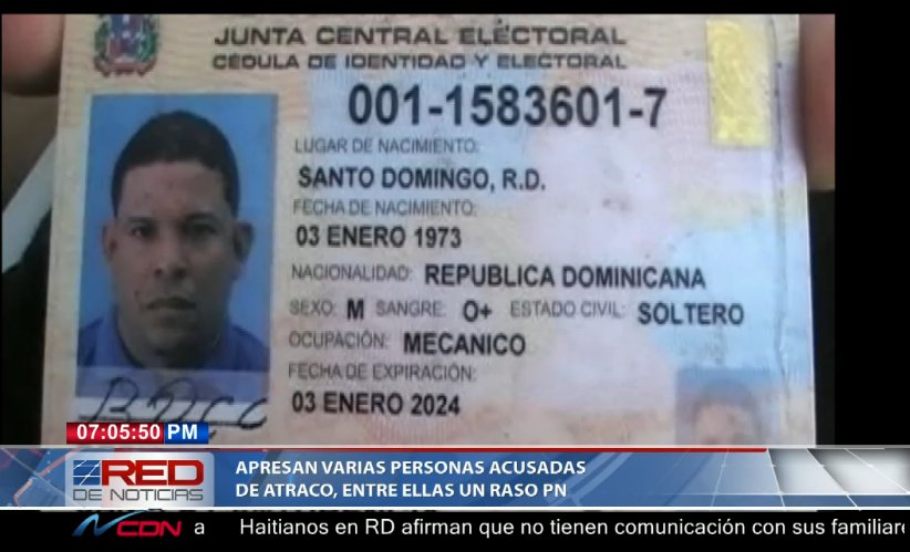 cdn37's tweet photo. #ReddeNoticias: Arrestan varias  personas por atraco, entre ellas un raso de la Policía Nacional https://t.co/HRF6oagvf2