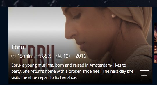 IndieFlix's tweet image. New on IndieFlix- "Ebru," about a young Muslim woman in Amsterdam. Great short that examines the struggle between tradition and modern life
