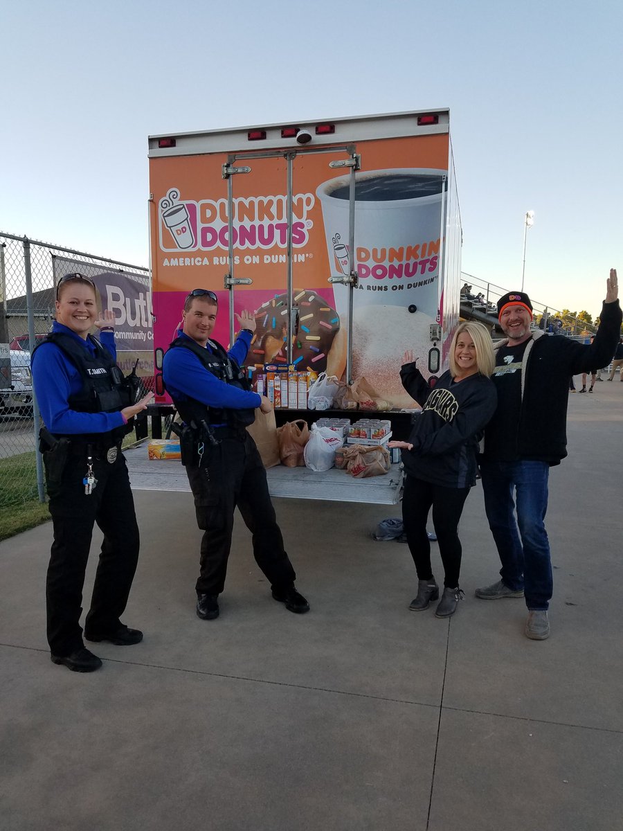 Two best friends, Andover Police &amp; Dunkin Donuts coming together to help our local Andover Food Bank.