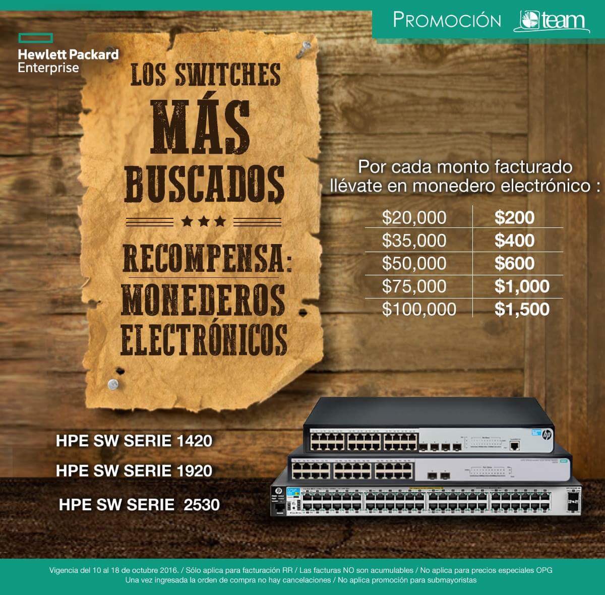 conexionteam's tweet photo. ¡En #team tenemos una promoción que no vas a dejar pasar! Los switches más buscados de @HPE https://t.co/0bQ3wLfCpl