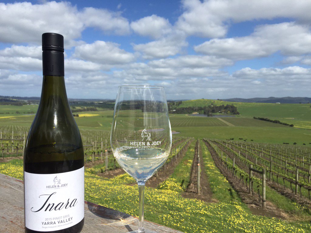 Beautiful day for a glass of Pinot Gris on our deck #yarravalley #wine #spring
