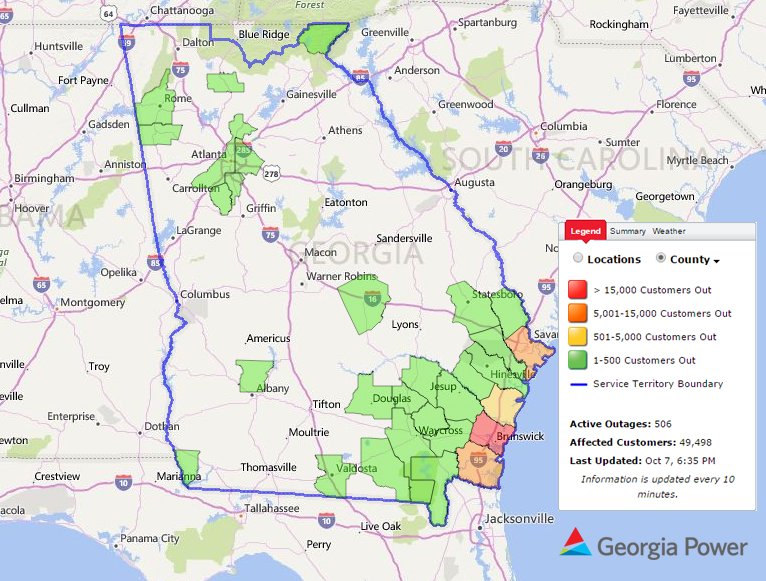 Power Outage Map Atlanta Ga 30303 