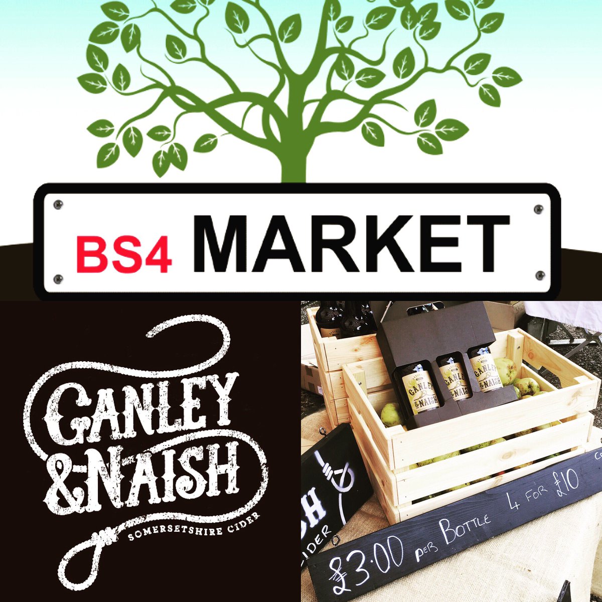 GanleyNaish's tweet photo. At the @BS4Market this weekend. Come pop over and see us. @Totterdown_ #cider #local #bs4 #bristol https://t.co/gXyldvYrPj