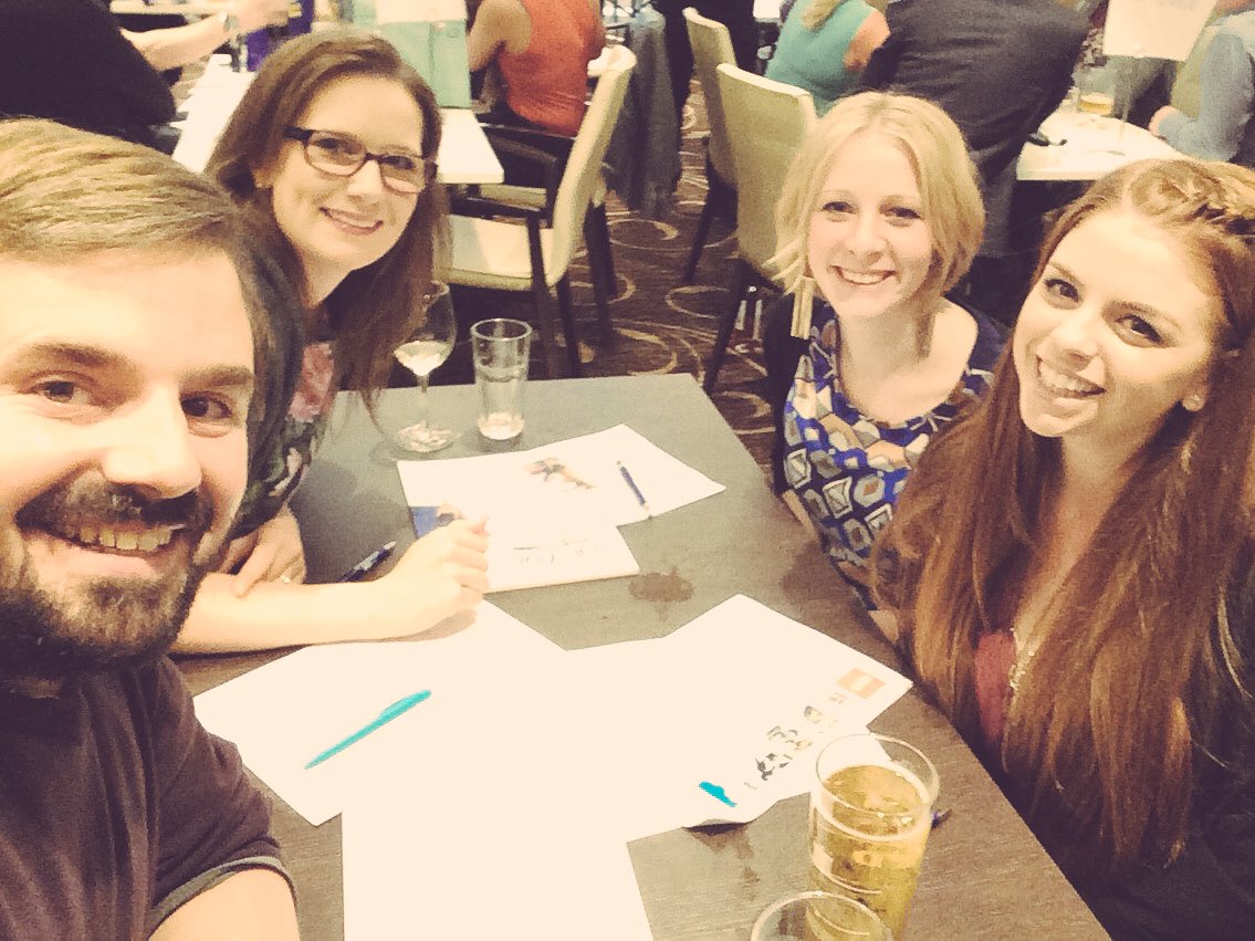 NUHCharity's tweet photo. Having a great time at the @RussellScanlan charity quiz with the Linden Lodge team https://t.co/PmYm0QyZMi