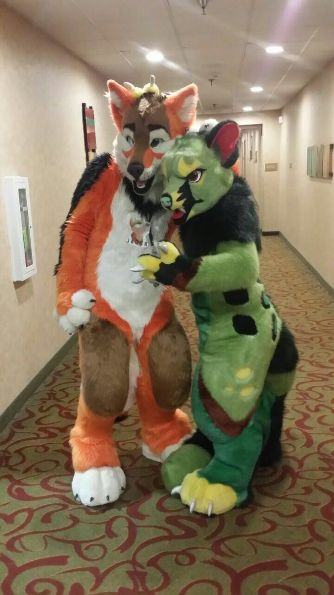 JadSMor's tweet photo. #FursuitFriday
No... I still don't see it.
With @Tsebresos at #Rmfc2016 https://t.co/LNIxKNh1Z3
