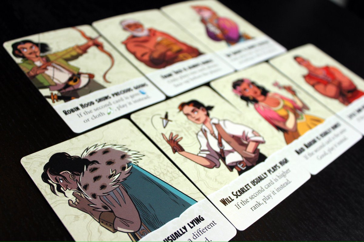 SmartPlayGames's tweet image. Oh my. Lovely card proofs for Curse You, Robin Hood! Coming soon to smartplaygames.com! 🏹