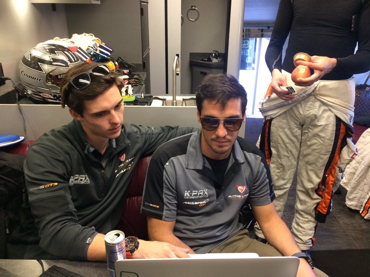 KPAXracing's tweet photo. .@AGOGECOLIN and @alvaroparente reviewing in car footage from the previous session https://t.co/w0G5LmOmtH