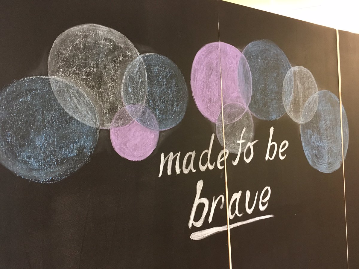 BraveWomensConf's tweet photo. Hmmm, what do you think the chalk board is for? #BeBrave2016 https://t.co/8yAtzdAwHY