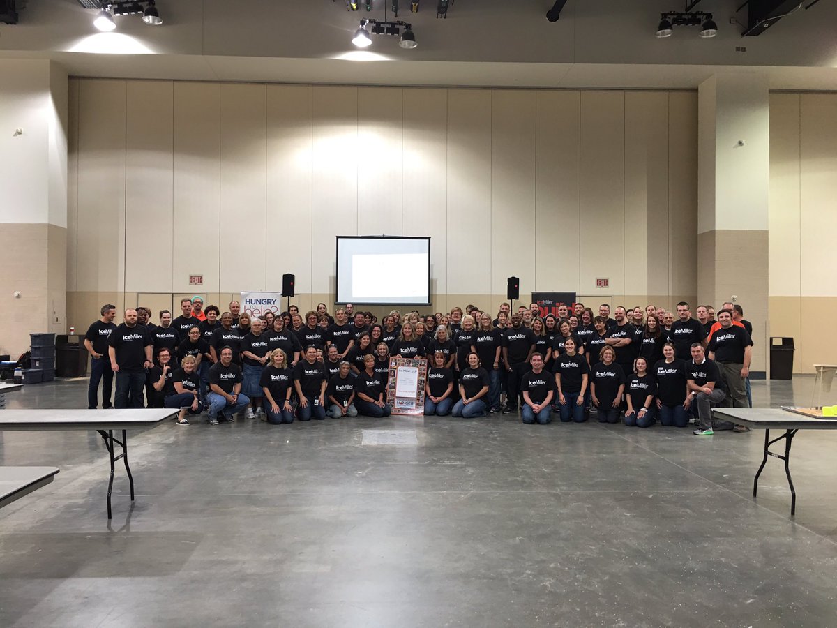 IceMillerLLP's tweet photo. The numbers are in! Our Indianapolis team packed over 103,000 meals for @packawayhunger! #IMGiving #TakeThatHunger https://t.co/nU74jAWF28
