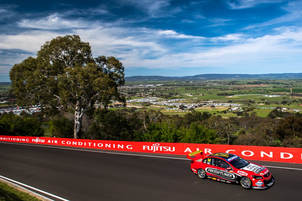 SpeedflowAU's tweet photo. Things are just warming up in the @teamboc and @freightlinerv8 camp. Bring on today's action from #Bathurst. #jasonbright #MtPanorama https://t.co/f4dKp3qq5a