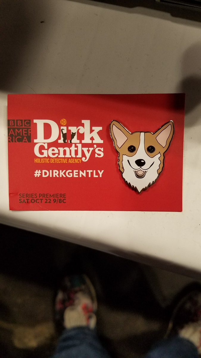 Demontague's tweet image. Got this for free at #NYCC2016!
#DirkGently