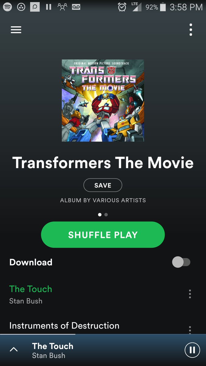 jessboudrie's tweet photo. Thanks for making my day @Spotify #transformers #TheOtherMoviesDontCount https://t.co/C444E6KMIc