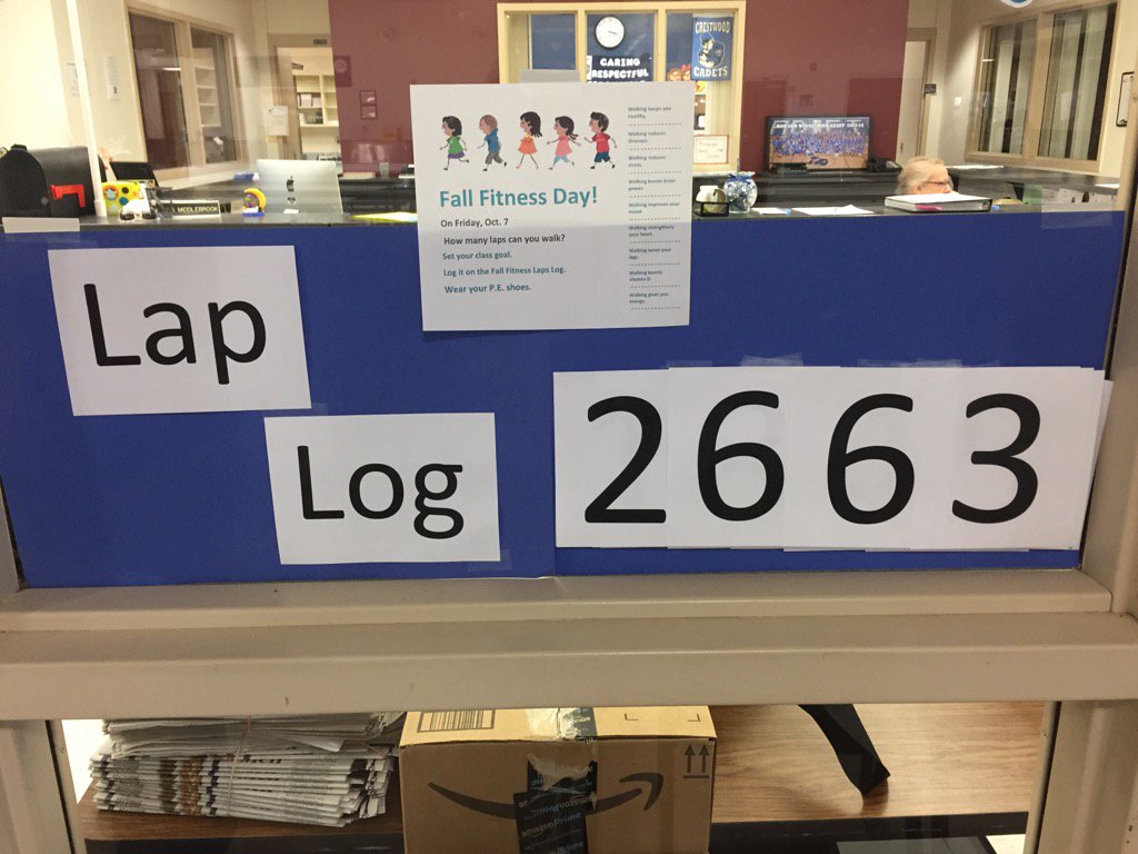 Our Elementary Lap Log for #LiveHealthyIowa #FallFitnessDay is absolutely shocking! (over 665 miles)! #2020HowardWinn