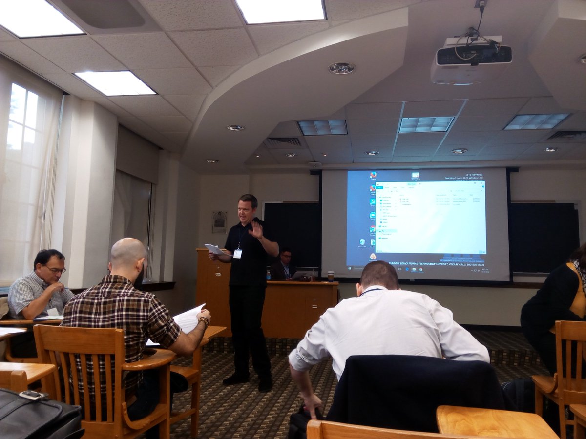 isabelcrespi_'s tweet photo. Jonathan MacDonald & Matthew Maddox presenting their paper about anticausatives and passives in Spanish #HLS2016 #Washington #Georgetown https://t.co/sozTcGxPxl