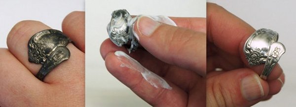 Beachy_Clean's tweet photo. Cheap silver cleaner. Apply a pea sized amount of white toothpaste, rub silver. Scrub with toothbrush if extra dirty. Rinse &amp; shiny as new. https://t.co/5035o7RWOa