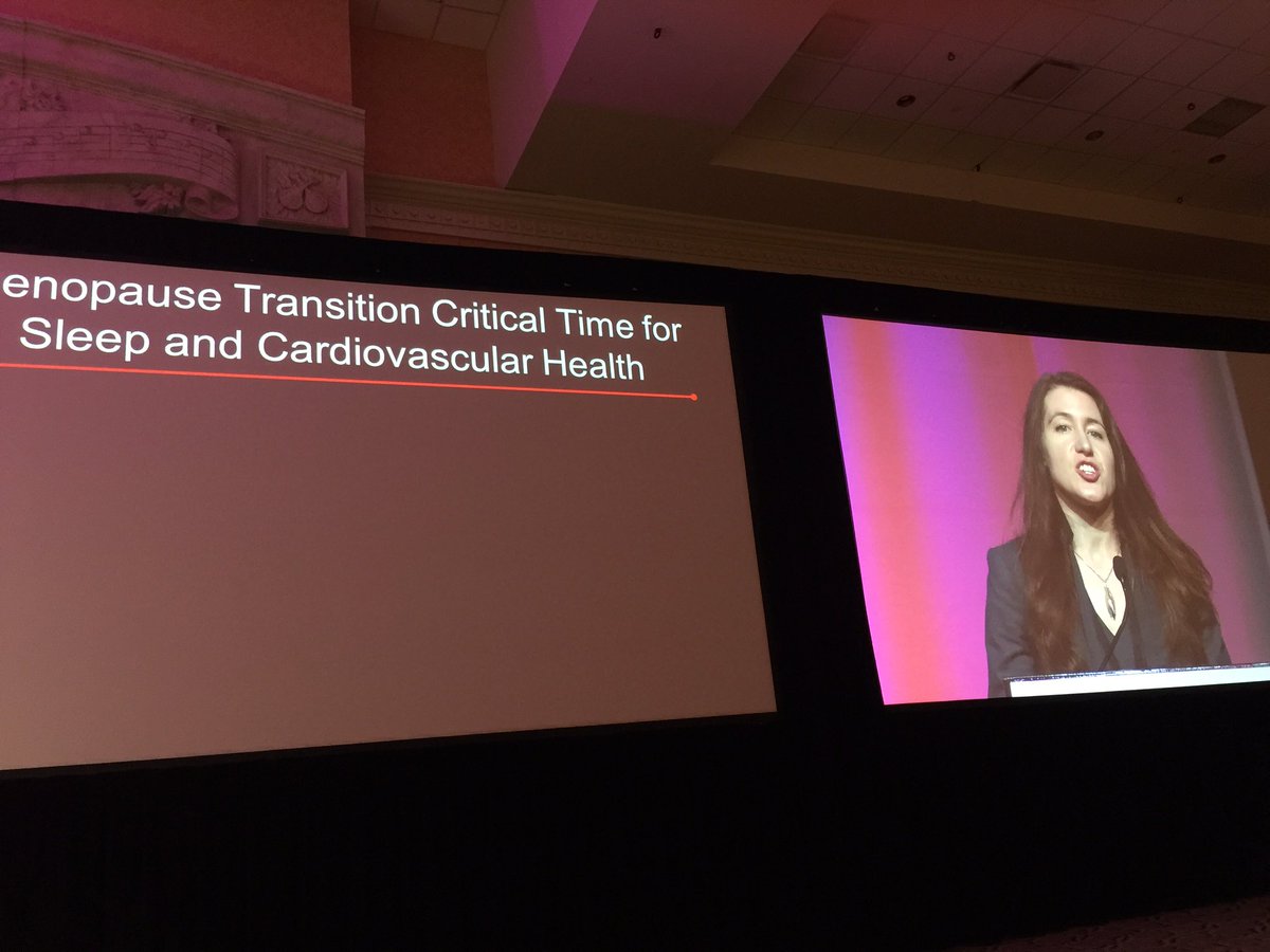 Rebecca Thurston shows adverse cardiovascular consequences of insufficient sleep time. #NAMSmtg