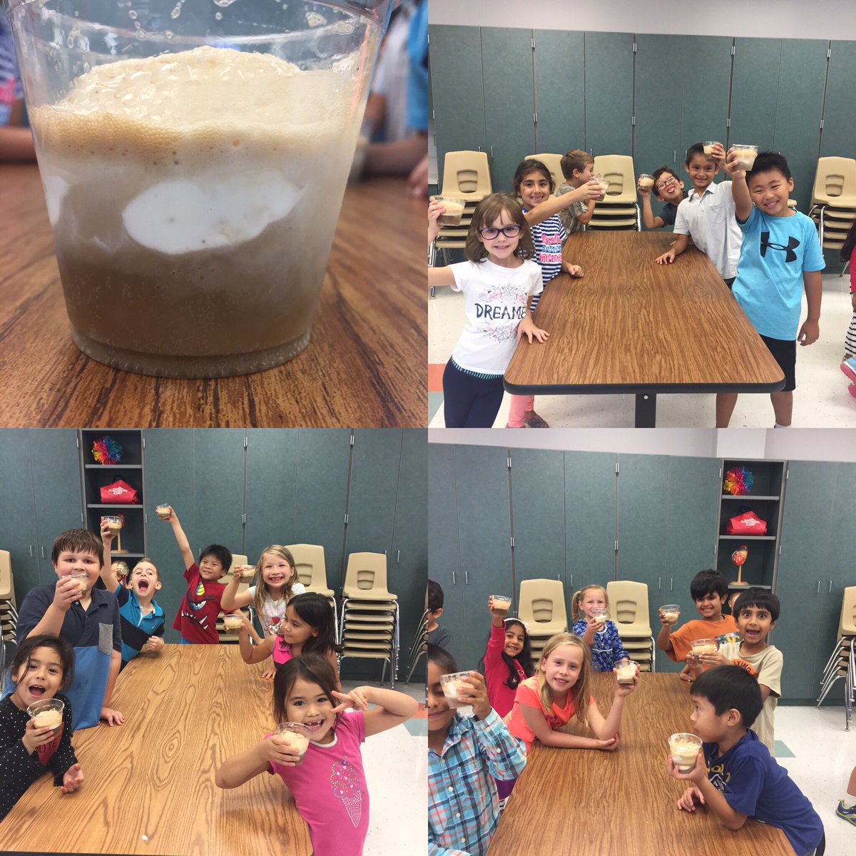 C8_Creedon's tweet photo. We ended our states of matter unit by celebrating with root beer floats! #solidisicecream #rootbeerisliquid #bubblesaregas @RAEinKaty https://t.co/kX3DDxONdm