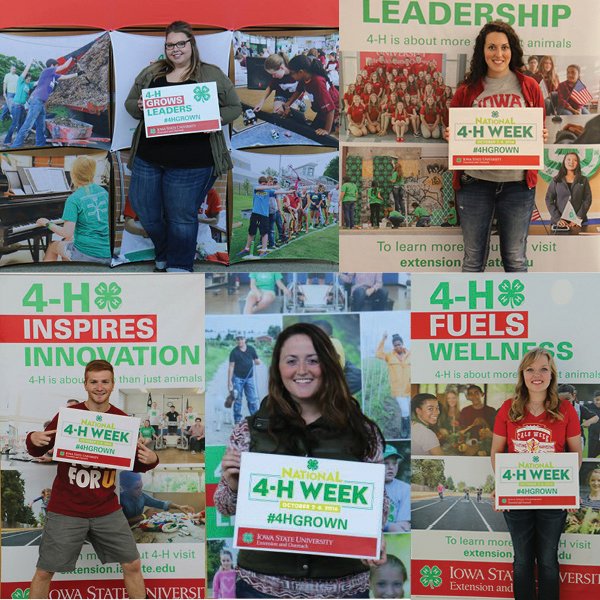 iowa4h's tweet photo. Happy National 4-H Week!  It has been awesome celebrating our 4-H program throughout the week and seeing some outstanding 4-H alum! #4HGROWN https://t.co/NVtd2nyfRJ