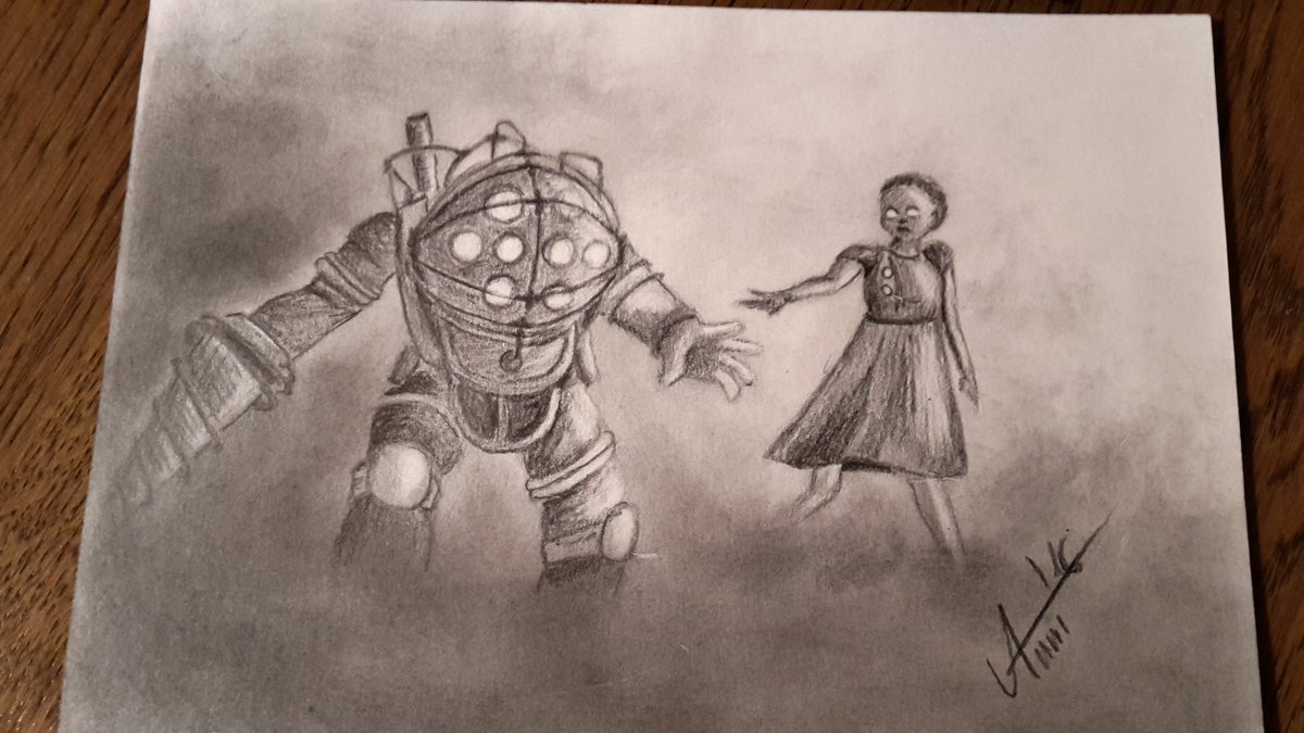 annimi2109's tweet photo. Mal etwas von Bioshock gezeichnet. Inspiriert durch @downshaker22 ❤ https://t.co/4AzeidDzDP
