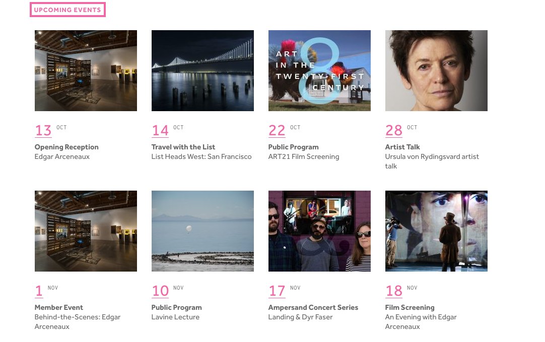 mitlistarts's tweet photo. Check out the great programs we have planned for you this fall. https://t.co/hmNpD5Qsl9 #EdgarArceneaux #UrsulavonRydingsvard #mitlist https://t.co/KRcxLxNf1l