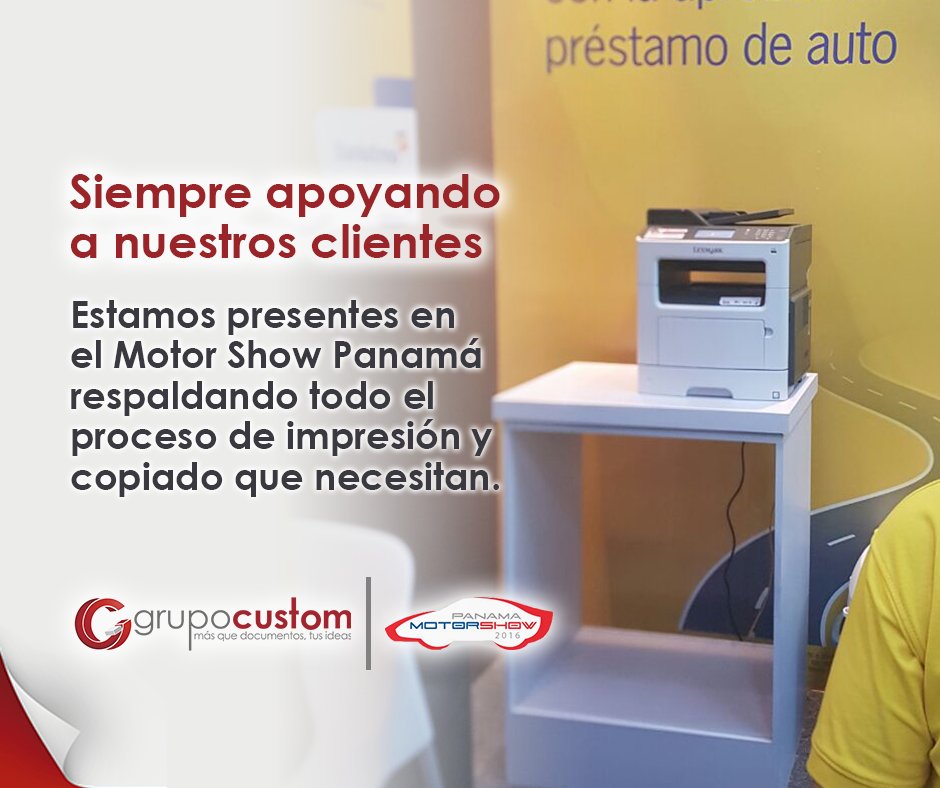 GrupoCustomPA's tweet photo. Cuando eres inteligente como @Banistmo nos contratas para manejar tu logística de impresión en los #eventos en los que participarás #PMS2016 https://t.co/XuYED1bAGG