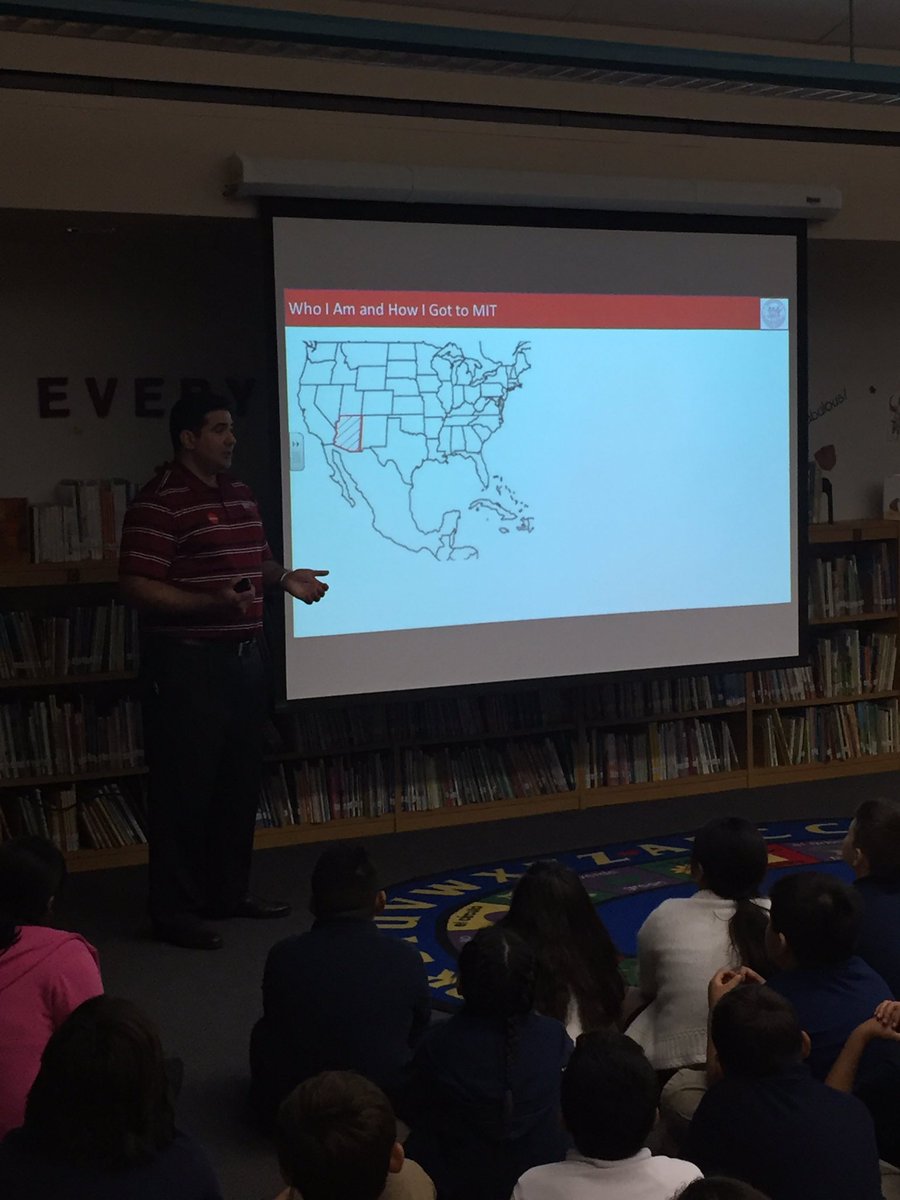 mckinj01's tweet photo. Had a great 4th Grade assembly with Mr. Josh Mahon, an MIT alumni from AZ! @CamelviewMSD38 @mit #growthmindset #extraordinarylearningforall https://t.co/S3VHPMRJ9K