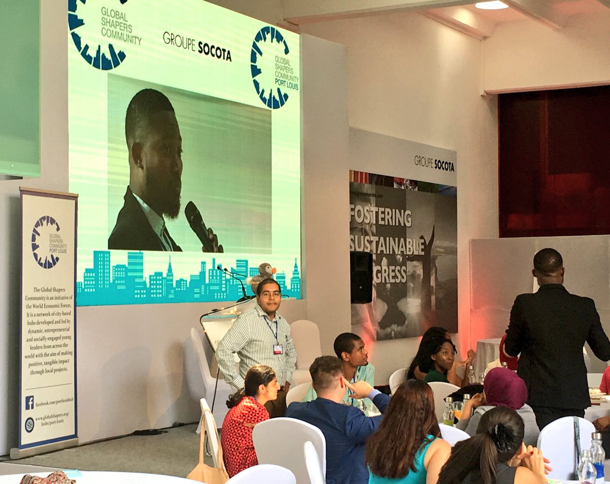 eagamor's tweet photo. #ShapeAfrica2016 Opening Plenary with @alueducation's @FredSwaniker &amp; us shapers - Unlocking the Employment Economy in our Environment https://t.co/Yi2LOvuAoR