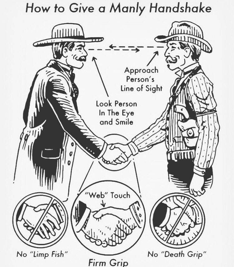 TheBarbaCompany's tweet photo. Protocolo para darse la mano correctamente de hombre a hombre 👊🏻 #viernes #gentleman #handshake #buenasnoches #nofilters #LenguajedeMarca https://t.co/cjvHviqYPM
