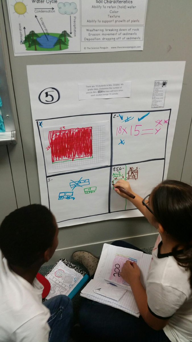 MrsDowiesClass's tweet photo. Showing different ways to represent #multiplication @HumbleISD_WPE  @wpe4thgrade https://t.co/Aq4E2gj7aB