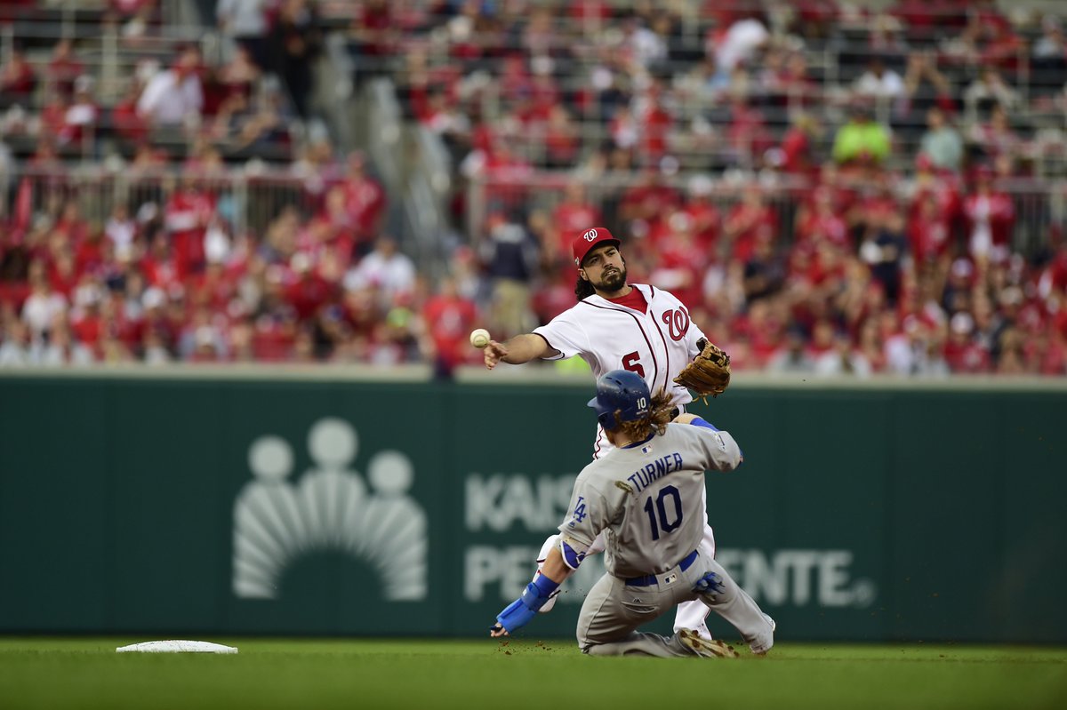 Nationals's tweet image. We're through 1 full in The District. #Nats 0, Dodgers 1 #OnePursuit