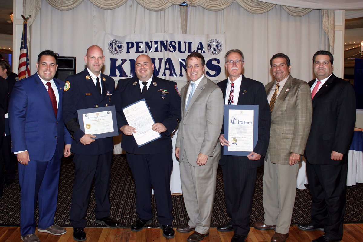#Peninsula <a href="/Kiwanis/">Kiwanis</a> honor the fire service each year for work they do. This year <a href="/OceansideFD/">Oceanside Fire Dept.</a> member Keith Lane honored posthumously.