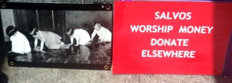 bprophetable's tweet image. #WorkForDole #salvos WORSHIP MONEY #auspol #fascism #bigotry #homophobia #RWNJs Consider themselves SAVED #dangerous