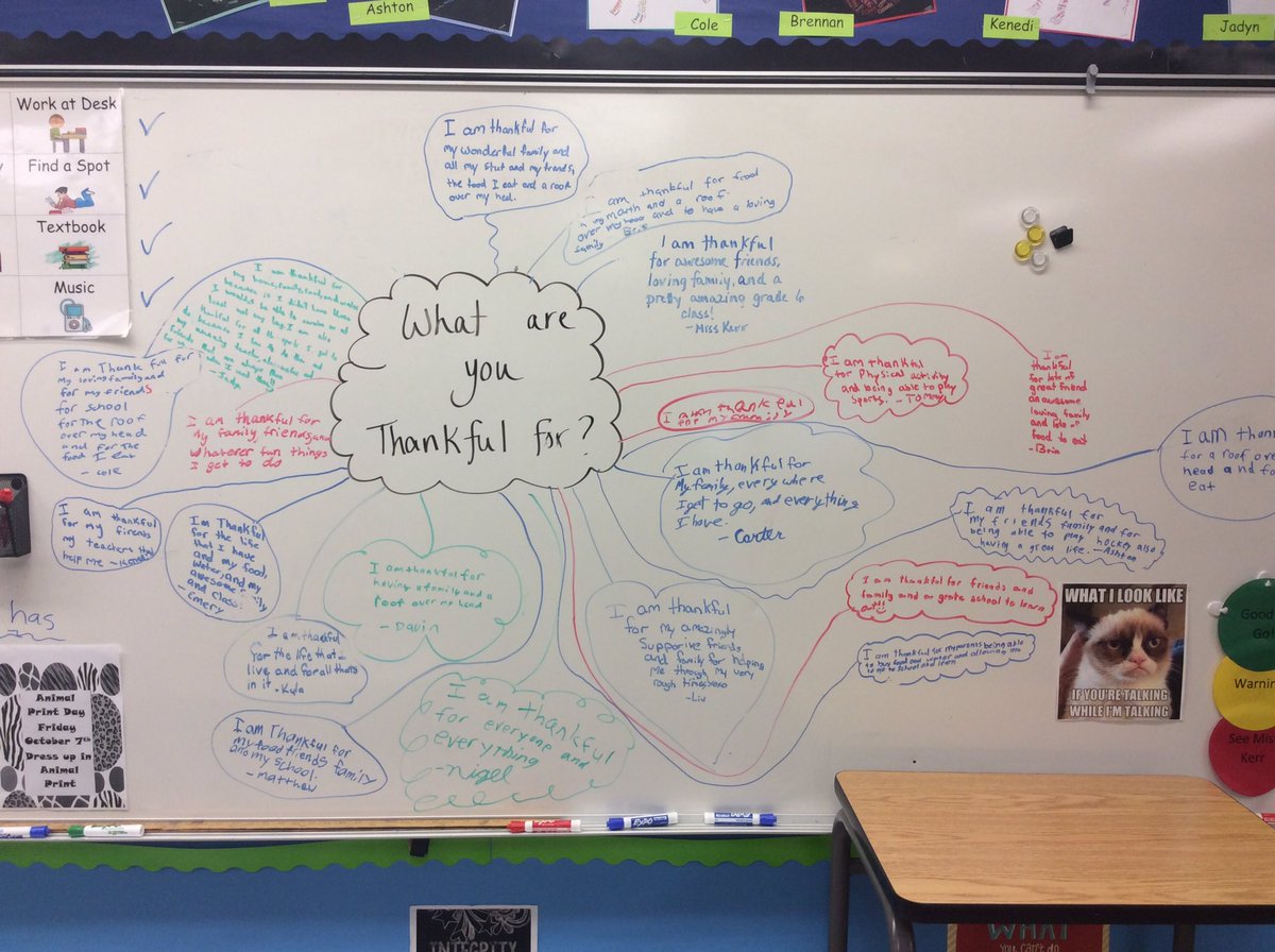 We have so many things to be thankful for in grade six! #thanksgiving #gradesix #grateful