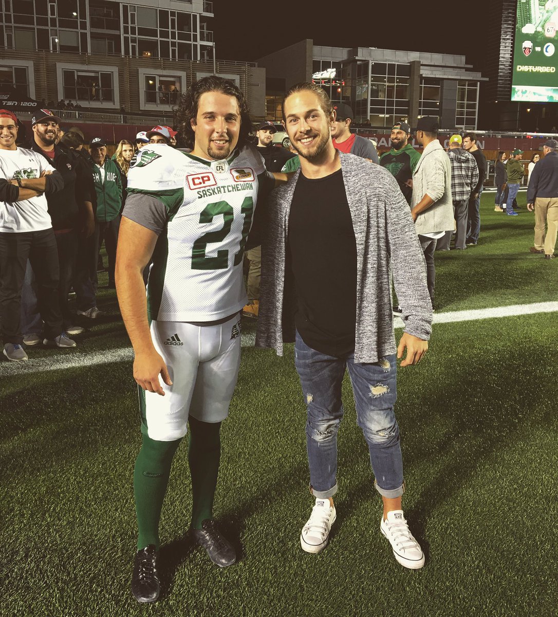 Wow. The heart break kid <a href="/TCrapigna4/">Tyler Crapigna</a> ends it for the <a href="/sskroughriders/">Saskatchewan Roughriders</a> in OT tonight! #theguycankick #TFLathlete #CFL