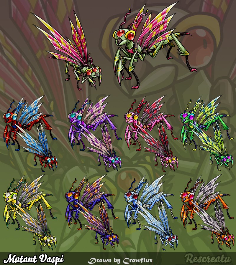 Crowflux's tweet photo. Mutant Vaspi virtual pet for Rescreatu
#art #digitalart #virtualpet #insect#bug#wasp#bee #thirdeye #wings #rescreatu #vaspi #creaturedesign https://t.co/3ba9CihArc