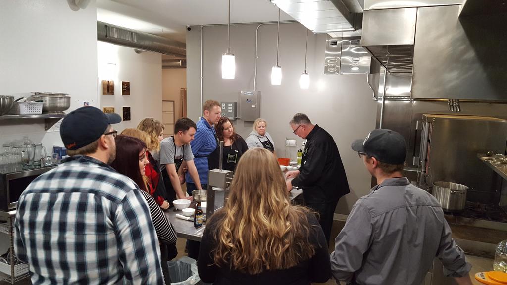 Square1Kitchens's tweet photo. Making spaetzle!  #Oktoberfest https://t.co/Utq9UUTgHH