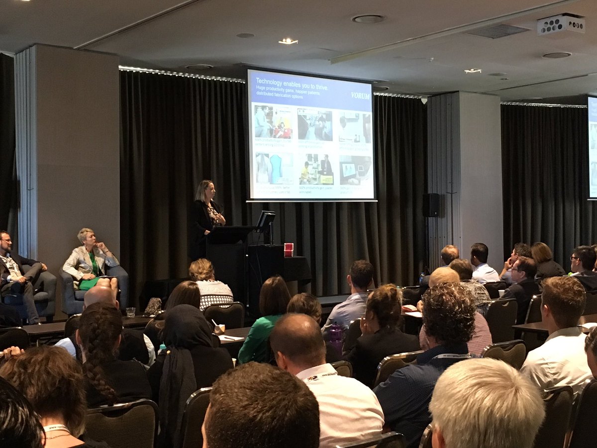 AOPA_News's tweet photo. Michelle from @VorumResearch sharing digital fabrication tech knowledge -opportunities for efficiency #AOPA16 #OandP https://t.co/A9jr56dVW3