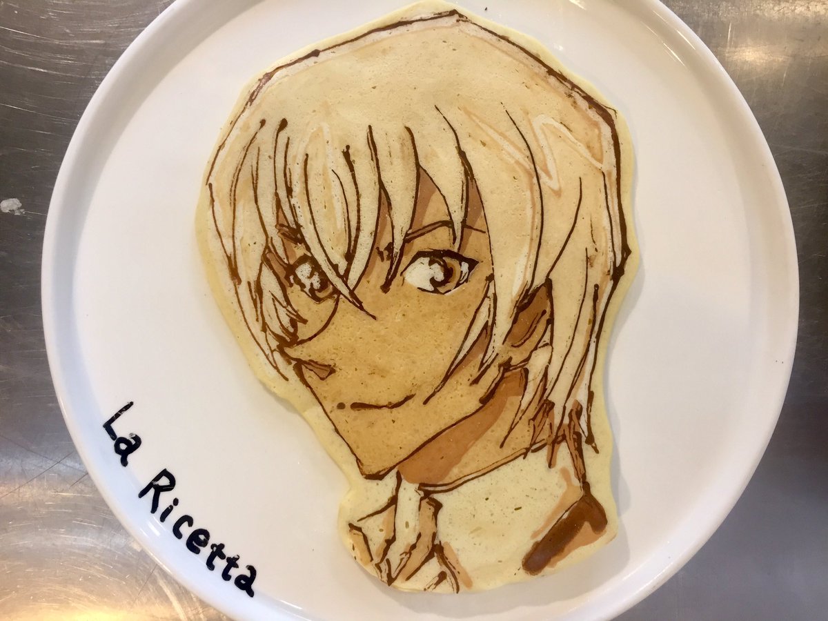 Laricetta99 パンケーキアートの作り方 名探偵コナン 安室透 降谷零 Detective Conan Amuro Tooru Furuya Rei Pancakeart パンケーキアート