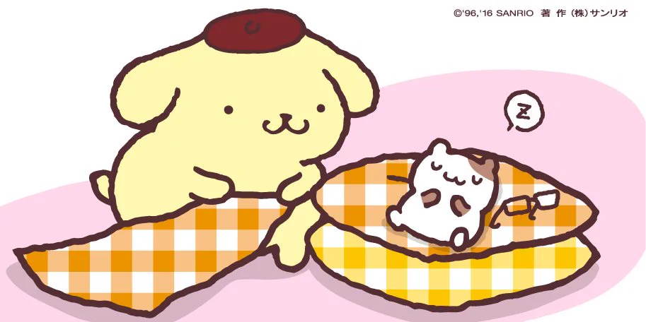 ポムポムプリンカフェ　マスコット　マフィンと寝てる ポムポムプリン【公式】 on X: 