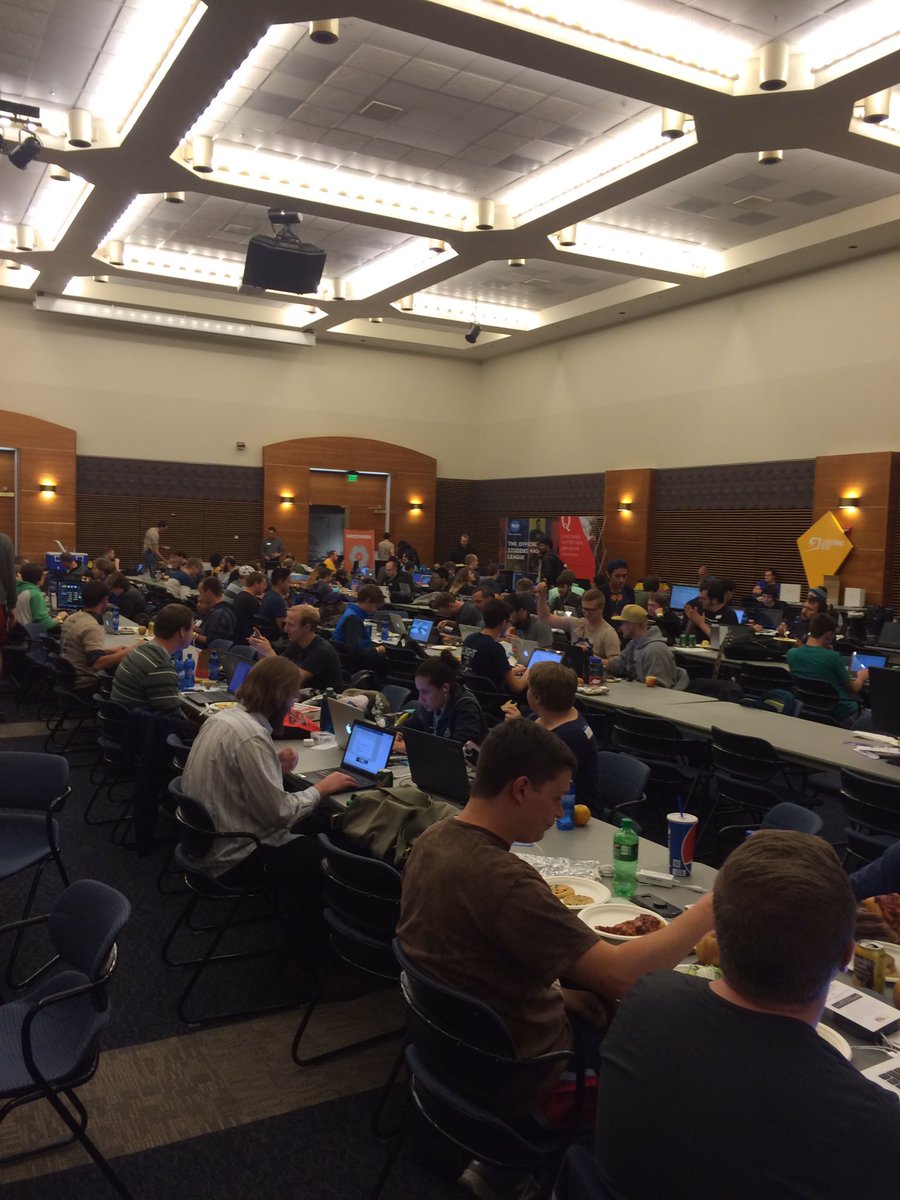 MLHacks's tweet photo. What a turnout! #HackUState2016 https://t.co/ANyNkTAPym