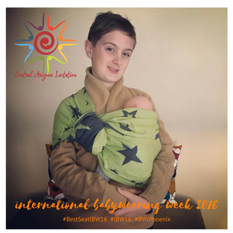 MarissaIBCLC's tweet photo. Stop by the @BWIPhoenix Main Event tomorrow and visit me my "baby" assisting in the booth! #awesomefutureparent #babywearing #BestSeatIBW16 https://t.co/LmqN02CLah
