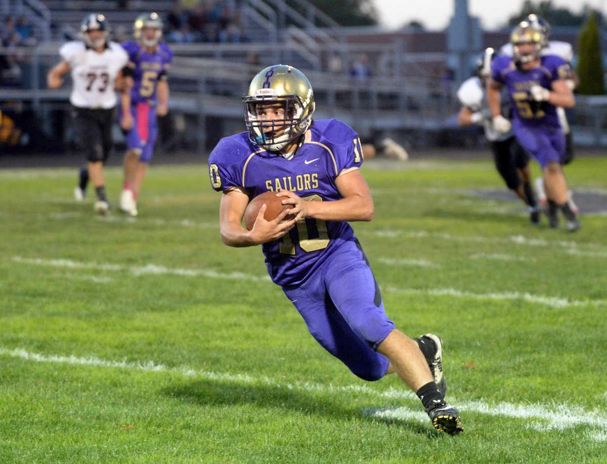 Vermilion's Davis McDaniel runs through the open field during Friday's game against Perkins <a href="/TheSailorNation/">Vermilion Athletics</a>