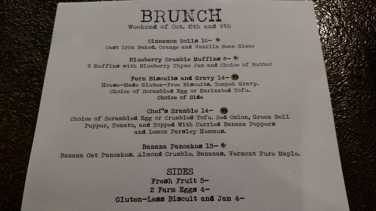 This weekend's brunch menu... check it out tomorrow and Sunday from 10-2! #cltvegan #cltvegetarian #fernivore #dilworth #whatveganseat