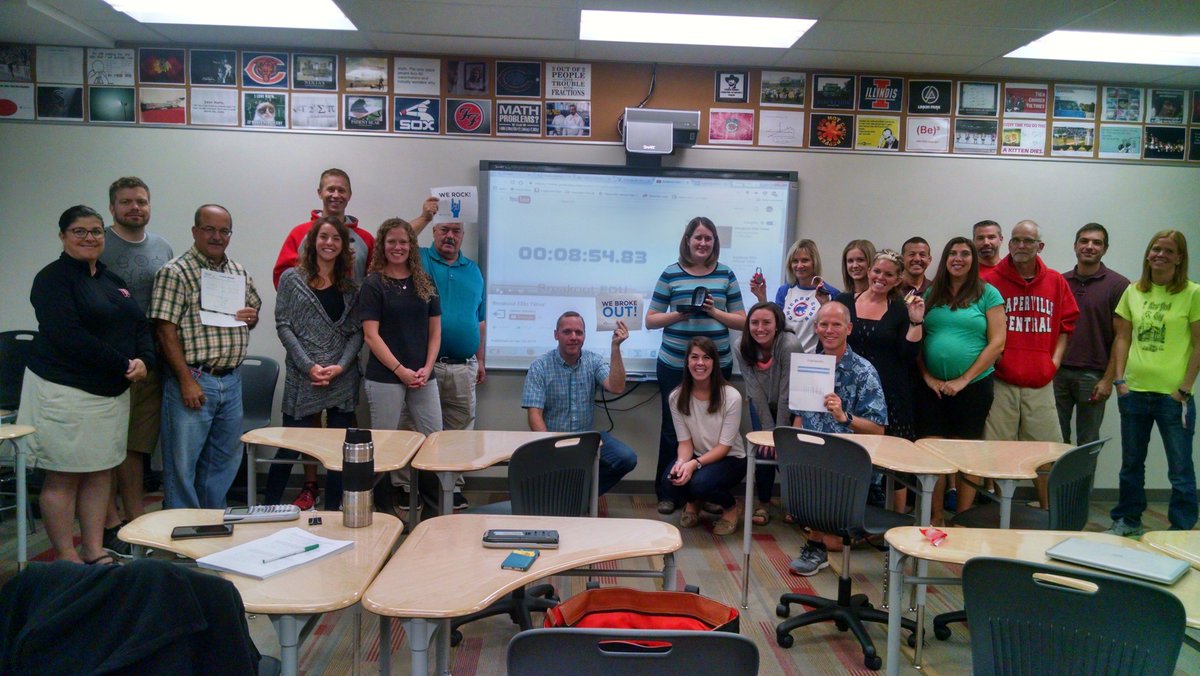 gotwiet's tweet photo. NCHS Math Ts breakout of Matrix Mayhem for PD day! #breakoutedu  #weare203 https://t.co/1AHZKIPz6W