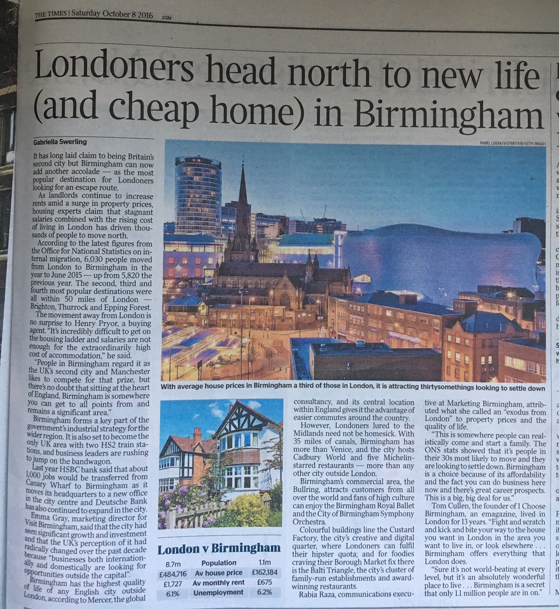ichoosemag's tweet image. "Birmingham is a secret that only 1.1million people are in on."
We're bigging up Brum in today's @thetimes
