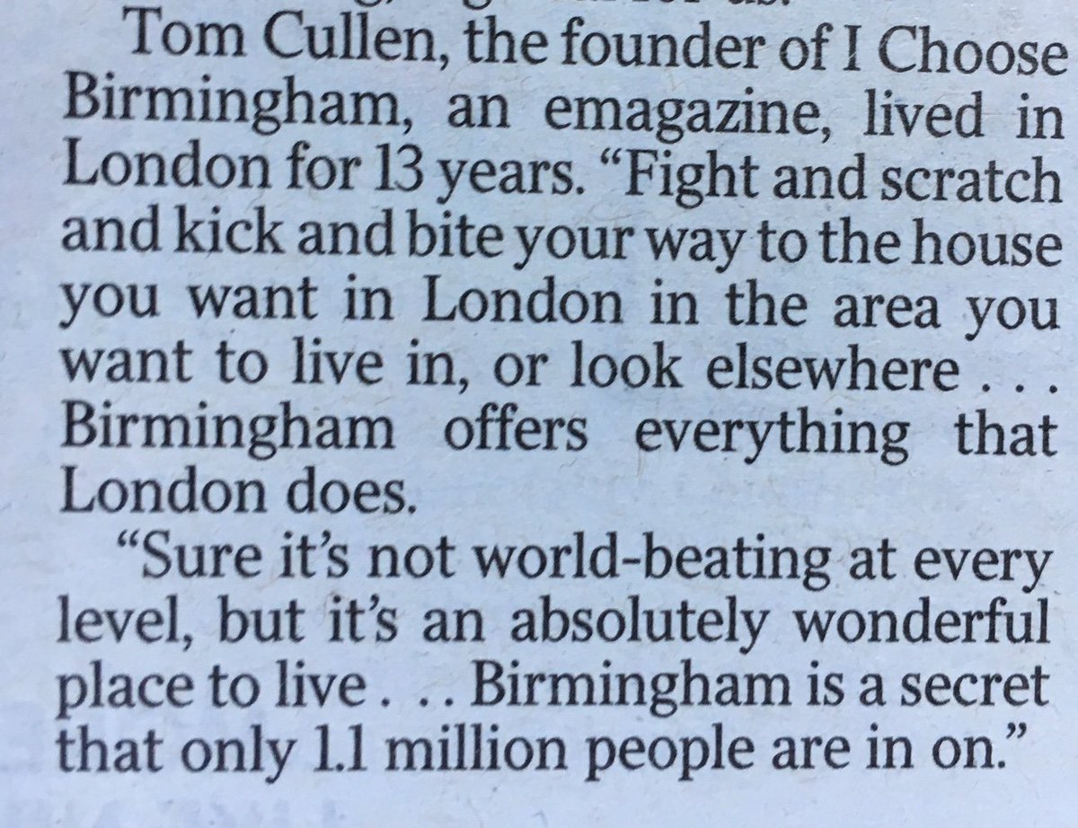 ichoosemag's tweet image. "Birmingham is a secret that only 1.1million people are in on."
We're bigging up Brum in today's @thetimes