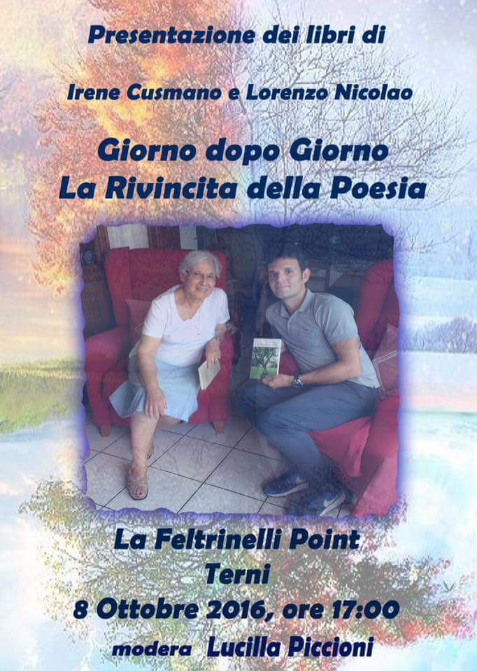 Seguitemi oggi dall'account <a href="/RivincitaPoesia/">Rivincita Poesia</a> a partire dalle 17 dove seguiremo #live la presentazione dei libri di Lorenzo e Irene
